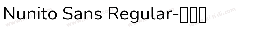 Nunito Sans Regular字体转换